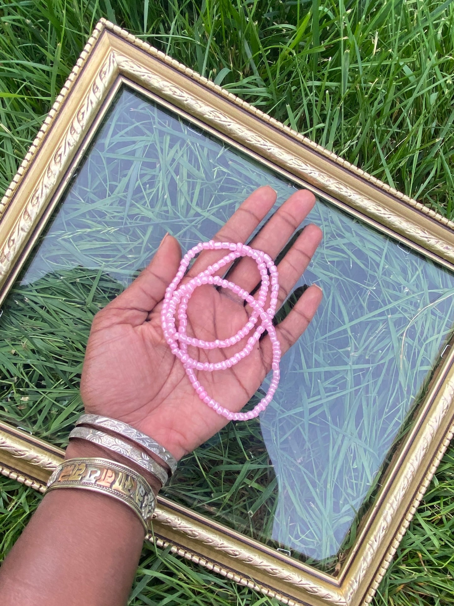 Baby Pink Waist Beads (Stretchy)